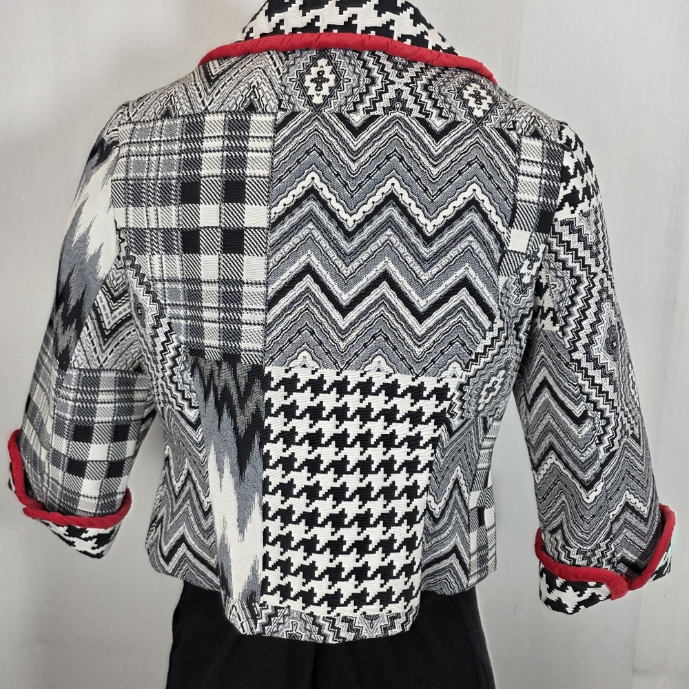 3 Sisters Patchwork Houndstooth & Plaid Statement… - image 4